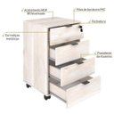 Ver imagem 4 de Gaveteiro Volante 4 Gavetas Kugv44 Kuadra Espresso Móveis