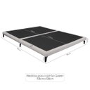 Ver imagem 4 de Cama Japonesa Queen Size Veneza 165cm Base Box Orgânica Bouclê Estofada Pés de Ferro:Bouclê Cinza Cl