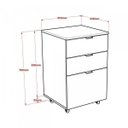 Ver imagem 5 de Gaveteiro Volante 2 Gavetas e 1 Gaveta para Pastas Kugv43 Kuadra Yescasa