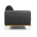 Ver imagem 5 de Sofá 3 Lugares Lisboa D07 com Chaise Direita 230cm Veludo Cinza - D’Rossi
