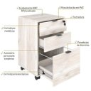 Ver imagem 4 de Gaveteiro Volante 2 Gavetas e 1 Gaveta para Pastas Kugv43 Kuadra Yescasa