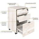 Ver imagem 4 de Gaveteiro Volante 2 Gavetas e 1 Gaveta para Pastas Kugv43 Kuadra Espresso Móveis