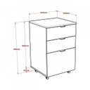 Ver imagem 5 de Gaveteiro Volante 2 Gavetas e 1 Gaveta para Pastas Kugv43 Kuadra Yescasa