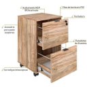 Ver imagem 4 de Gaveteiro Volante 2 Gavetas para Pastas Kugv42 Kuadra Espresso Móveis