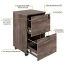 Ver imagem 4 de Gaveteiro Volante 2 Gavetas para Pastas Kugv42 Kuadra Espresso Móveis