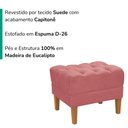 Ver imagem 5 de Puff Retro Capitone Pes Madeira Suede Rose Mpassos