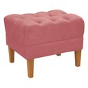 Ver imagem 1 de Puff Retro Capitone Pes Madeira Suede Rose Mpassos