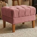 Ver imagem 2 de Puff Retro Capitone Pes Madeira Suede Rose Mpassos