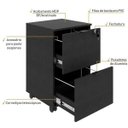 Ver imagem 4 de Gaveteiro Volante 2 Gavetas para Pastas Kugv42 Kuadra Yescasa