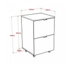 Ver imagem 5 de Gaveteiro Volante 2 Gavetas para Pastas Kugv42 Kuadra Espresso Móveis