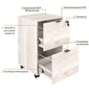 Ver imagem 4 de Gaveteiro Volante 2 Gavetas para Pastas Kugv42 Kuadra Yescasa