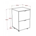 Ver imagem 5 de Gaveteiro Volante 2 Gavetas para Pastas Kugv42 Kuadra Espresso Móveis