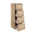 Ver imagem 2 de Gaveteiro Arquivo 4 Gavetas para Pastas Suspensas Kuaq40 Kuadra Espresso Móveis