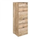 Ver imagem 3 de Gaveteiro Arquivo 4 Gavetas para Pastas Suspensas Kuaq40 Kuadra Espresso Móveis