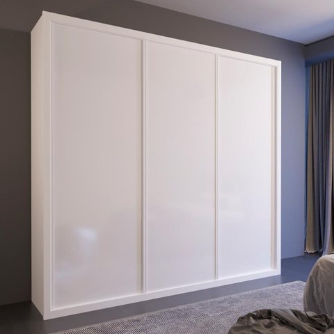 Guarda-roupa Casal Urban 3 Portas Branco Bom Pastor