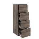 Ver imagem 2 de Gaveteiro Arquivo 4 Gavetas para Pastas Suspensas Kuaq40 Kuadra Espresso Móveis