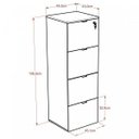 Ver imagem 4 de Gaveteiro Arquivo 4 Gavetas para Pastas Suspensas Kuaq40 Kuadra Yescasa