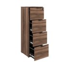 Ver imagem 3 de Gaveteiro Arquivo 4 Gavetas para Pastas Suspensas Kuaq40 Kuadra Espresso Móveis