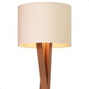 Ver imagem 3 de Luminária de Chão Paris com Pés de Madeira e Tecido Tramê Bege 158cm