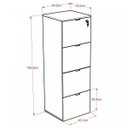 Ver imagem 5 de Gaveteiro Arquivo 4 Gavetas para Pastas Suspensas Kuaq40 Kuadra Espresso Móveis