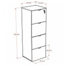 Ver imagem 5 de Gaveteiro Arquivo 4 Gavetas para Pastas Suspensas Kuaq40 Kuadra Yescasa