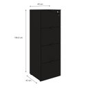 Ver imagem 3 de Gaveteiro Arquivo 4 Gavetas para Pastas Suspensas Kuaq40 Kuadra Yescasa