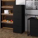 Ver imagem 1 de Gaveteiro Arquivo 4 Gavetas para Pastas Suspensas Kuaq40 Kuadra Yescasa