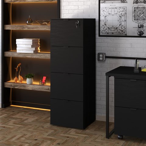 Gaveteiro Arquivo 4 Gavetas para Pastas Suspensas Kuaq40 Kuadra Yescasa