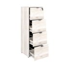 Ver imagem 2 de Gaveteiro Arquivo 4 Gavetas para Pastas Suspensas Kuaq40 Kuadra Espresso Móveis