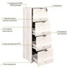 Gaveteiro Arquivo 4 Gavetas para Pastas Suspensas Kuaq40 Kuadra Espresso Móveis - 4