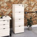 Ver imagem 1 de Gaveteiro Arquivo 4 Gavetas para Pastas Suspensas Kuaq40 Kuadra Espresso Móveis