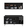 Kit Cozinha Armário e Balcão S/ Tampo 160cm Preto - Belliv Decor - 3