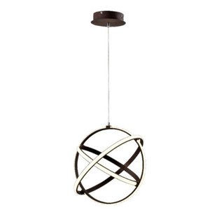 Pendente Círculos Marrom 40cm Led 50W 4000K Bivolt PARIS LUZ