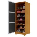 Ver imagem 3 de Sapateira com Espelho 1 Porta Gold Naturale - Gelius