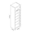 Ver imagem 4 de Sapateira com Espelho 1 Porta Gold Naturale - Gelius