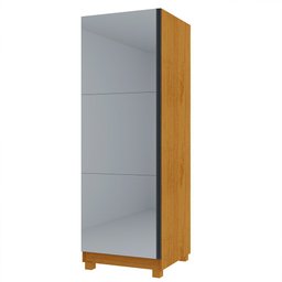 Sapateira com Espelho 1 Porta Gold Naturale - Gelius - 2