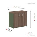 Ver imagem 4 de Armário para Escritório Baixo 2 Portas com Chave