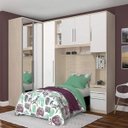 Ver imagem 1 de Quarto Modulado Solteiro Safira 4 Peças Espresso Móveis