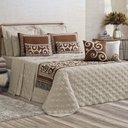 Ver imagem 1 de Kit Cobre Leito Queen Turin com Almofadas e Peseira 180 Fios 10 Peças - Caqui