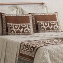 Ver imagem 4 de Kit Cobre Leito Queen Turin com Almofadas e Peseira 180 Fios 10 Peças - Caqui