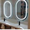 Ver imagem 1 de Espelho Oval com Luz de Led 80x50 Branco Quente