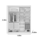 Ver imagem 3 de Guarda Roupa Solteiro com Espelho 2 Portas 100% Mdf Atenas Ipê - D' Doro Móveis
