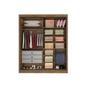 Ver imagem 2 de Guarda Roupa Solteiro com Espelho 2 Portas 100% Mdf Atenas Ipê - D' Doro Móveis