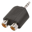 Ver imagem 1 de Adaptador Femea Rca Dupla para Plug P2 Stereo