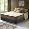 Cama Box Casal Preta + Colchão Molas Ensacadas Pillow Top San Diego 138x188x67cm - 2