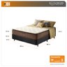 Cama Box Casal Preta + Colchão Molas Ensacadas Pillow Top San Diego 138x188x67cm - 3