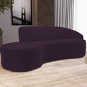 Ver imagem 2 de Sofá 5 Lugares Curvo Sala de Estar Living Firenze Direito D02 Veludo Roxo 300 cm C-292 - Lyam