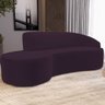 Sofá 5 Lugares Curvo Sala de Estar Living Firenze Direito D02 Veludo Roxo 300 cm C-292 - Lyam - 3