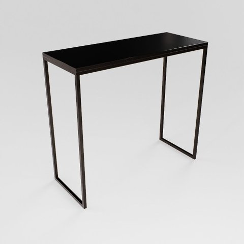 Bancada Cozinha Balcão Gourmet Preto 120cm Tampo Preto