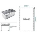 Ver imagem 2 de Kit 6 Cubas Gastronomica Inox 1-1x200mm com Tampas Brasinox